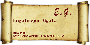 Engelmayer Gyula névjegykártya